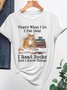 T-shirts Femmes Décontracté Été Imprimé de Lettre Motif Micro-élasticité Quotidien Ample Manches Courtes Col Rond Régulier