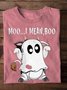 T-shirts Décontracté Imprimé de Lettre Motif Printemps / Automne Micro-élasticité Quotidien Manches Longues Col Rond Trapèze Régulier pour Femmes