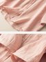 Chemisiers1 Décontracté Plain Printemps / Automne Aucune élasticité Quotidien Coton Et Lin Manches Longues Régulier Régulier pour Femmes