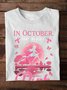 T-shirts Décontracté Printemps / Automne Papillon Coton Micro-élasticité Ample Manches Longues Col Rond Trapèze pour Femmes