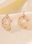 Boucles d'Oreilles Décontracté Plain Toutes Les Saisons Métal Goujon Vacances pour Femmes
