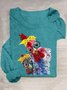 T-shirts Femmes Décontracté Imprimé d'Animal Printemps / Automne Quotidien Ample en Mélangé de Coton Droit Élasticité moyenne Oui