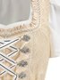 Femmes Floral Motif Vert Col Carré Confortable avec Poches Robe Mi-Longue Décontracté