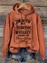 à Capuche Femmes Printemps / Automne Lettres de texte de Style Occidental Sweat-shirt à Capuche Quotidien Manches Longues en Mélangé de Coton Régulier Régulier
