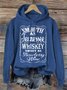 à Capuche Femmes Printemps / Automne Lettres de texte de Style Occidental Sweat-shirt à Capuche Quotidien Manches Longues en Mélangé de Coton Régulier Régulier