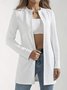 Micro-élasticité Manches Longues Régulier Plain Blouson pour Femmes