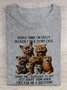 T-shirts Femmes Décontracté Lettres de texte Été Quotidien Ample Manches Courtes Régulier Élasticité moyenne Oui