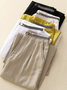 Pantalons Décontracté Plain Printemps / Automne Coton Naturel Aucune élasticité Quotidien Long Régulier pour Femmes