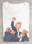 T-shirts Décontracté Été Figure Ample Manches Courtes Col Rond Régulier Élasticité moyenne Oui pour Femmes