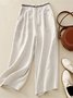 Pantalons Décontracté Plain Printemps / Automne Coton Naturel Aucune élasticité Quotidien Long Régulier pour Femmes