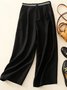 Pantalons Décontracté Plain Printemps / Automne Coton Naturel Aucune élasticité Quotidien Long Régulier pour Femmes