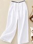 Pantalons Décontracté Plain Printemps / Automne Coton Naturel Aucune élasticité Quotidien Long Régulier pour Femmes