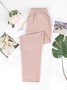 Pantalons Décontracté Plain Printemps / Automne Coton Taille Élastique Pantalon à la cheville Pantalons Harem Droit Poche Couture pour Femmes