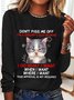 Chemisiers1 Femmes Décontracté Imprimé d'Animal Printemps / Automne Aucune élasticité Quotidien Ample Meilleure vente Manches Longues Col Rond