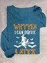 T-shirts Décontracté Printemps / Automne Toussaint Quotidien Manches Longues en Mélangé de Coton Régulier Droit Élasticité moyenne pour Femmes