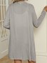 Manches Longues Régulier Plain Kimono pour Femmes