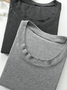 T-shirts Décontracté Plain Printemps / Automne à Haute Élasticité Quotidien Manches Longues Col Rond Droit Régulier pour Femmes