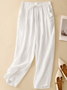 Pantalons Femmes Décontracté Plain Printemps / Automne Coton Aucune élasticité Quotidien Ample Long Régulier