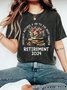 T-shirts Femmes Décontracté Floral Été Coton Aucune élasticité Manches Courtes Col Rond Régulier Régulier