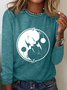 Chemisiers1 Femmes Décontracté Imprimé d'Animal Printemps / Automne Quotidien Jersey Meilleure vente Col Rond Régulier Droit