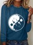Chemisiers1 Femmes Décontracté Imprimé d'Animal Printemps / Automne Quotidien Jersey Meilleure vente Col Rond Régulier Droit