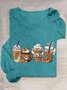 T-shirts Décontracté Printemps / Automne Toussaint Quotidien Toussaint en Mélangé de Coton Régulier Élasticité moyenne Oui pour Femmes