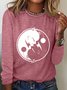 Chemisiers1 Femmes Décontracté Imprimé d'Animal Printemps / Automne Quotidien Jersey Meilleure vente Col Rond Régulier Droit