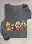 T-shirts Décontracté Printemps / Automne Toussaint Quotidien Toussaint en Mélangé de Coton Régulier Élasticité moyenne Oui pour Femmes