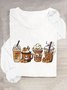 T-shirts Décontracté Printemps / Automne Toussaint Quotidien Toussaint en Mélangé de Coton Régulier Élasticité moyenne Oui pour Femmes