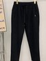 Pantalons Décontracté Plain Printemps / Automne Coton Taille Élastique Pantalon à la cheville Pantalons Harem Droit Poche Couture pour Femmes