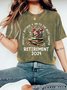 T-shirts Femmes Décontracté Floral Été Coton Aucune élasticité Manches Courtes Col Rond Régulier Régulier