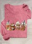 T-shirts Décontracté Printemps / Automne Toussaint Quotidien Toussaint en Mélangé de Coton Régulier Élasticité moyenne Oui pour Femmes