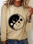 Chemisiers1 Femmes Décontracté Imprimé d'Animal Printemps / Automne Quotidien Jersey Meilleure vente Col Rond Régulier Droit