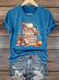 T-shirts Femmes Simple Été Lettres de texte Polyester Aucune élasticité Quotidien Ample Col Rond Droit