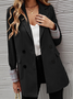 Manches Longues Régulier Plain Blazer pour Femmes