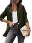 Manches Longues Régulier Plain Blazer pour Femmes