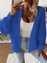Cardigans Femmes Décontracté Plain Hiver Micro-élasticité Quotidien Ample Manches Longues Laine/Tricot Mi-long