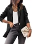 Manches Longues Régulier Plain Blazer pour Femmes