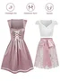 Femmes Plain Rose Décolleté en cœur Confortable Nœud Devant Mini Robe Décontracté