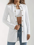 Micro-élasticité Manches Longues Régulier Plain Blouson Zip pour Femmes