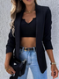 Manches Longues Régulier Plain Blazer pour Femmes