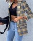 Manches Longues Régulier Plain Blazer pour Femmes