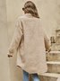 Micro-élasticité Manches Longues Régulier Plain Blouson Zip pour Femmes