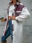 Micro-élasticité Manches Longues Régulier Plaid Blouson Zip pour Femmes