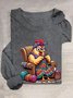 T-shirts Femmes Décontracté Printemps / Automne Turquie Quotidien Ample en Mélangé de Coton Régulier Droit Oui
