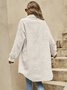 Micro-élasticité Manches Longues Régulier Plain Blouson Zip pour Femmes