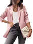 Manches Longues Régulier Plain Blazer pour Femmes