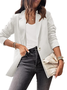 Manches Longues Régulier Plain Blazer pour Femmes