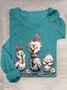 T-shirts Décontracté Printemps / Automne Turquie Ample Manches Longues Col Rond en Mélangé de Coton Droit Oui pour Femmes