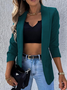 Manches Longues Régulier Plain Blazer pour Femmes